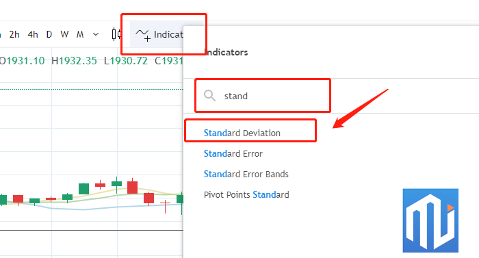 Setting Standar Deviasi di Platform Trading Mitrade